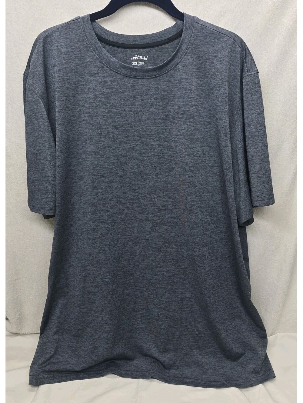 BCG Men’s 3XL Gray Performance Athletic Short Sleeve T-Shirt Active Tee